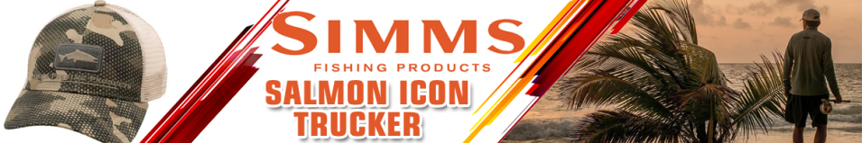 Simms Salmon Icon Trucker, Hex Flo Camo Timber