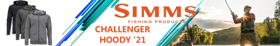 Simms Challenger Hoody - Full Zip '21, Carbon Heather