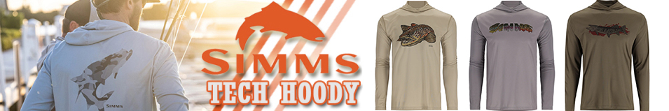 Simms Tech Hoody - Artist Series, Steel/Trout Drip