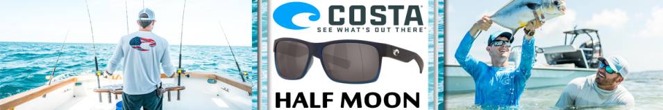Costa Half Moon 580P Bahama Blue Fade / Gray
