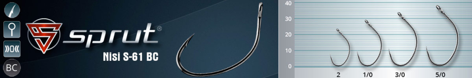 Sprut Nisi S-61 BC (Single Wide Gap Bait Hook)