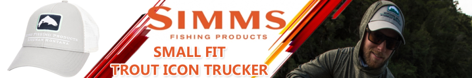 Simms Small Fit Trout Icon Trucker, Sterling