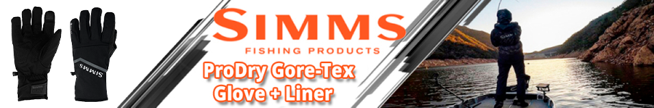 Simms ProDry Gore-Tex Glove + Liner, Black
