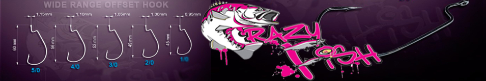 Crazy Fish Wide Range Offset Hook WROH