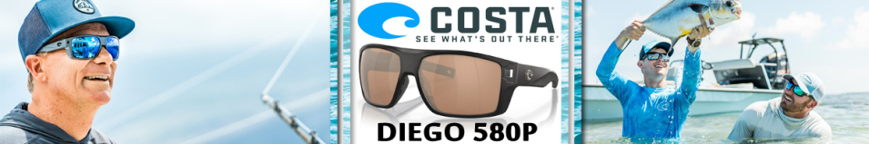 Costa Diego 580P Matte Black/Copper Silver Mirror 580P