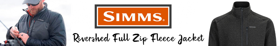 Simms Rivershed Full Zip Fleece Jacket, Black Heather