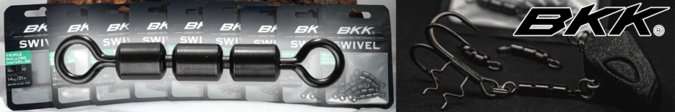 BKK Triple Rolling Swivel-32 (Brass, Black)