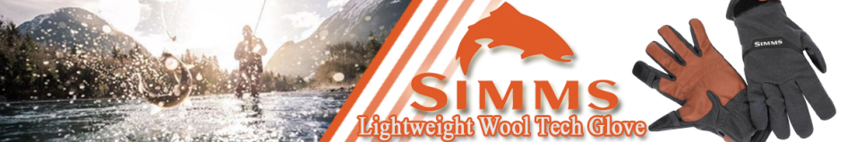 Simms Lightweight Wool Tech Glove, Carbon