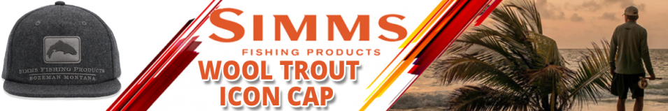 Simms Wool Trout Icon Cap, Graphite