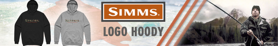 Simms Logo Hoody, Grey Heather