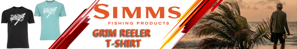 Simms Grim Reeler T-Shirt, Oil Blue Heather