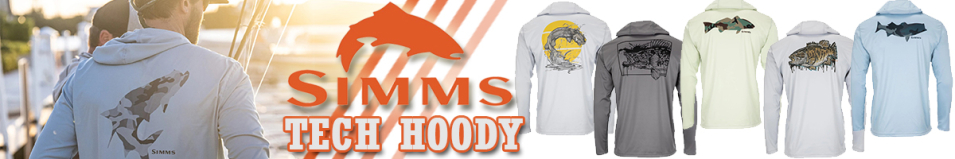 Simms Tech Hoody - Artist Series, Redfish Woodland Camo/Light Green