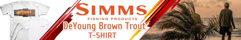 Simms DeYoung Brown Trout T-Shirt White