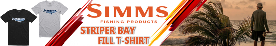 Simms Striper Bay Fill T-Shirt, Grey Heather