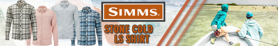 Simms Stone Cold LS Shirt, Sky Morada Plaid