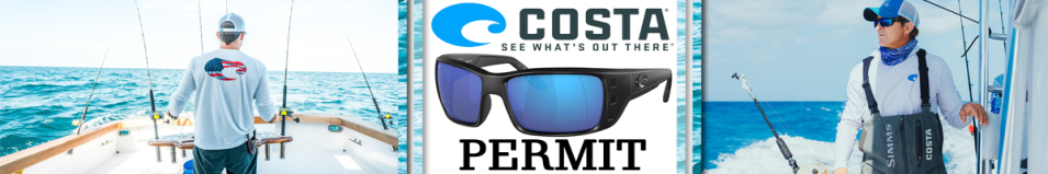 Costa Permit 580 GLS Blackout/Blue Mirror