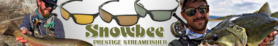 Snowbee Prestige Streamfisher Sunglasses Gloss Black Frame/Yellow Lens