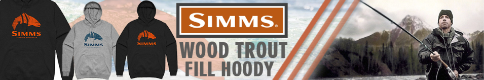 Simms Wood Trout Fill Hoody, Black