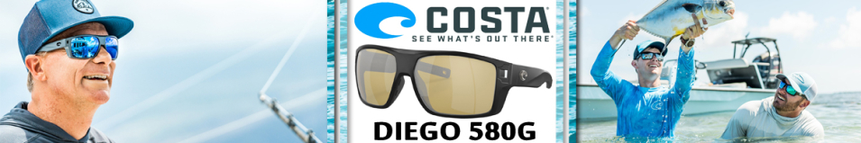 Costa Diego 580G Matte Black/Sunrise Silver Mirror 580G