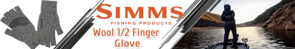 Simms Wool 1/2 Finger Glove, Steel