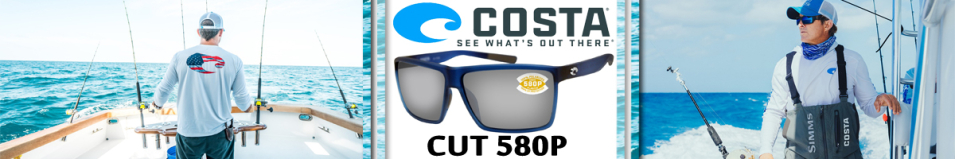 Costa Cut 580 P Matte Atlantic Blue/ Gray Silver Mirror