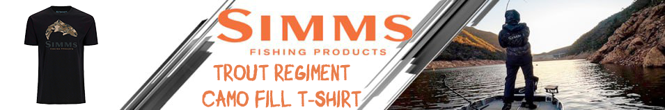 Simms Trout Regiment Camo Fill T-Shirt, Black