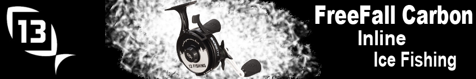 13 Fishing FreeFall Carbon - Inline Ice Fishing Reel