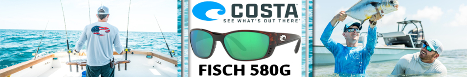 Costa Fisch 580 GLS Tortoise/Green Mirror