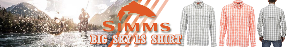 Simms Big Sky LS Shirt, Smoked Salmon Plaid