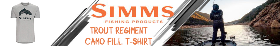 Simms Trout Regiment Camo Fill T-Shirt, Cinder Heather