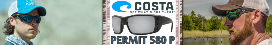 Costa Permit 580 P Black/Silver Mirror