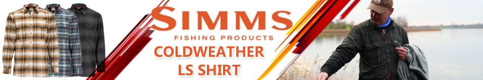 Simms Coldweather LS Shirt, Dark Bronze Black Plaid