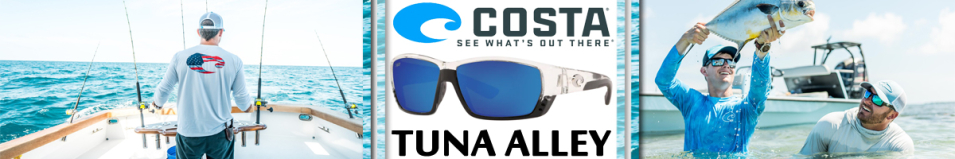 Costa Tuna Alley 580 P Crystal/Blue Mirror 