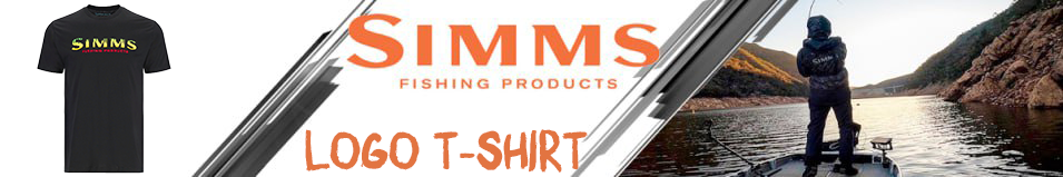 Simms Logo T-Shirt, Black - Neon