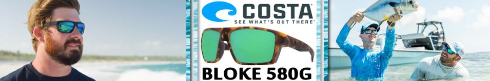 Costa Bloke 580G Matte Retro Tortoise/Green Mirror 580G