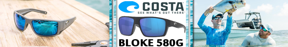 Costa Bloke 580GLS Matte Black Matte Gray/Blue Mirror