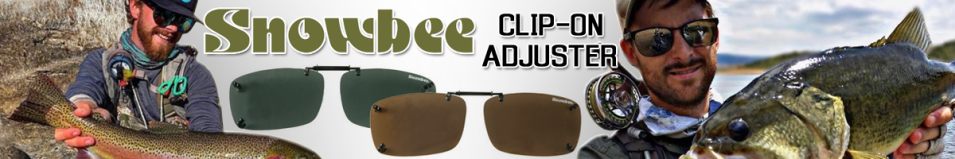 Snowbee Clip-on Adjuster Sunglasses, Black/Green