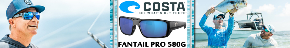 Costa Fantail Pro 580G Matte Black/Blue Mirror 580G