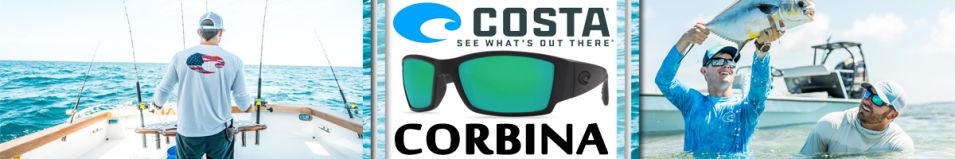 Costa Corbina 580 P Black/Green Mirror