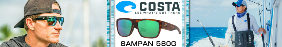 Costa Sampan 580G Matte Tortoise/Green Mirror 580G