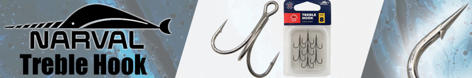 Narval Fishing Treble Hook, Teflon Coating