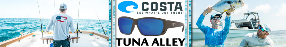 Costa Tuna Alley 580 P Steel Gray Metallic/Blue Mirror 