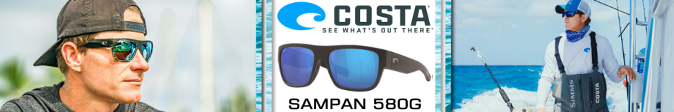 Costa Sampan 580G Matte Black/Blue Mirror 580G