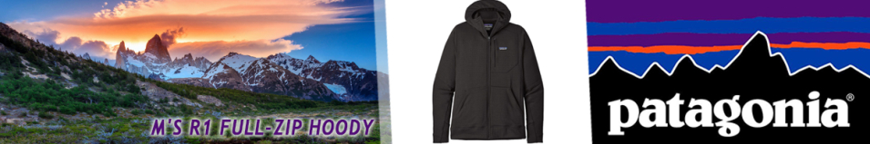 Patagonia M's R1 Full-Zip Hoody BLK