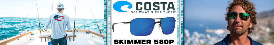 Costa Skimmer 580P Matte Black + Black/Blue Mirror 580P