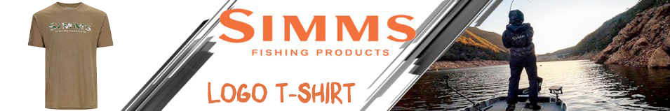 Simms Logo T-Shirt, RC Dark Clover/Military Heather