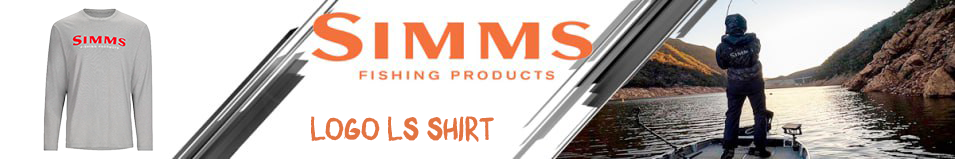 Simms Logo LS Shirt, Cinder Heather