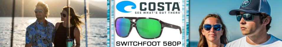 Costa Switchfoot 580P Ocearch Matte Tiger Shark/Green Mirror 580P