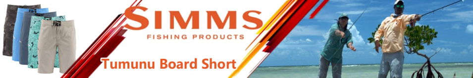 Simms Tumunu Board Short Print, Tarpon Time Aruba