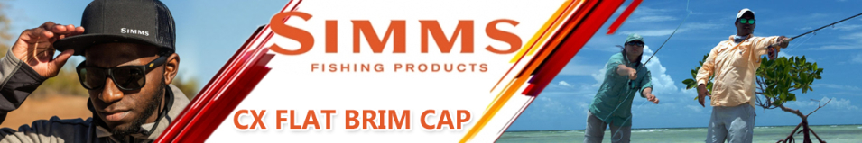 Simms CX Flat Brim Cap, Black